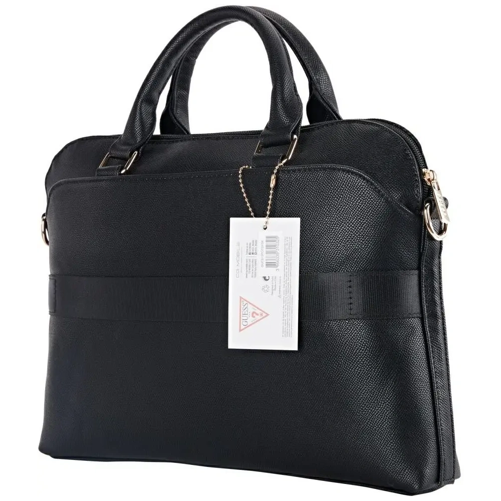 Hurtownia GSM - Guess Grained zippered kapsa trojúhelníkového loga 15" černá - GUE4512 - {ean13} - Hurt