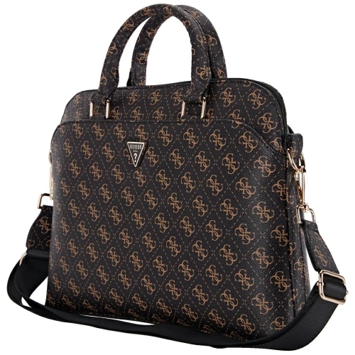 Torba Guess New 4G Zipper Pocket Triangle Logo 15" czarny