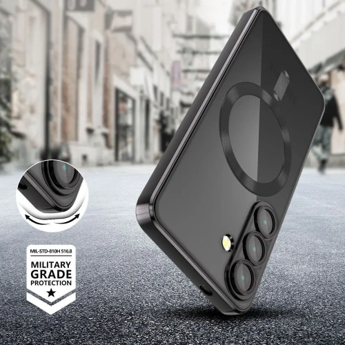 Etui Tech-Protect Magflex MagSafe Samsung Galaxy S25 Edge Shiny Black