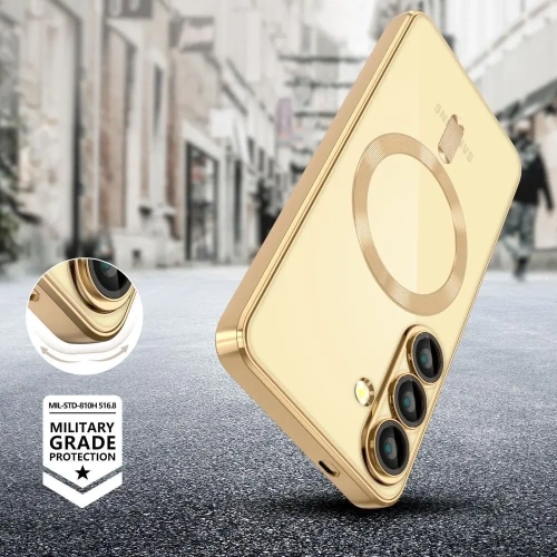 Etui Tech-Protect Magflex MagSafe Samsung Galaxy S25 Edge Shiny Gold