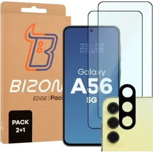 Wholesale Bizon Edge 2 Pack 2x tempered glass + 1x lens protection Samsung Galaxy A56 5G - BIZ8913 - {ean13} - Hurt
