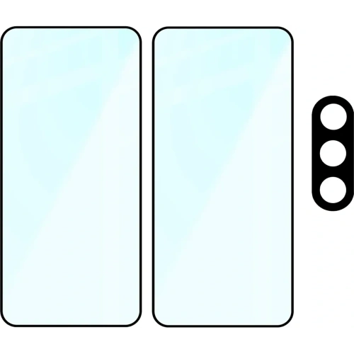 2x szkło na ekran + 1x na aparat Bizon Edge 2 Pack do Samsung Galaxy A56 5G