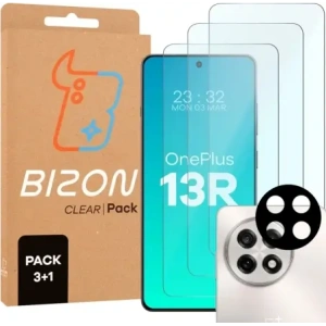 Hurtownia GSM - Bizon Clear 2 Pachet 3x sticlă temperată + 1x protecție lentilă OnePlus 13r - BIZ8917 - {ean13} - Hurt
