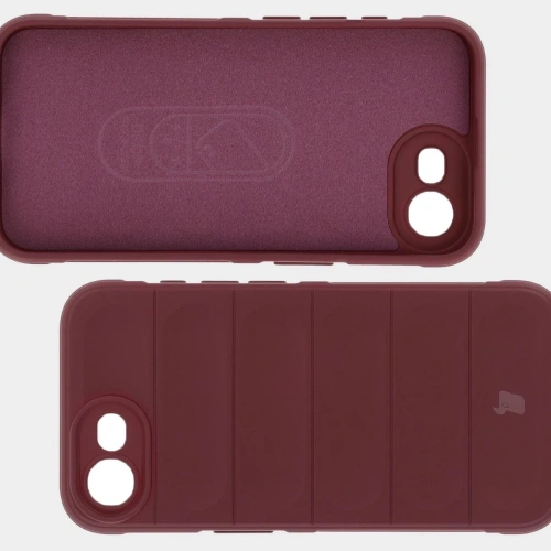 Pancerne etui Bizon Case Tur do Apple iPhone 16e burgundowe