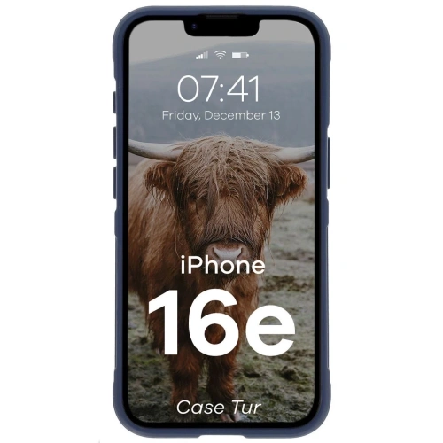 Pancerne etui Bizon Case Tur do Apple iPhone 16e granatowe