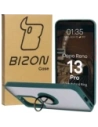 Bizon Case Hybrid Ring Oppo Reno13 Pro smoky with a dark green frame