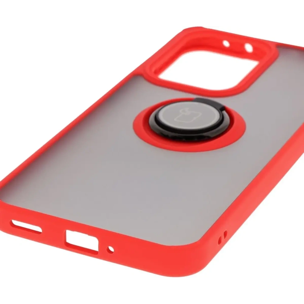 Wholesale Bizon Case Hybrid Ring Oppo Reno13 Pro smoky with a red frame - BIZ8932 - {ean13} - Hurt