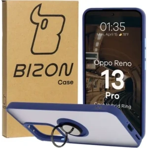 Hurtownia GSM - Bizon Case Hybrid Gyűrű Oppo Reno13 Pro füstös színben, tengerészkék kerettel - BIZ8933 - {ean13} - Hurt