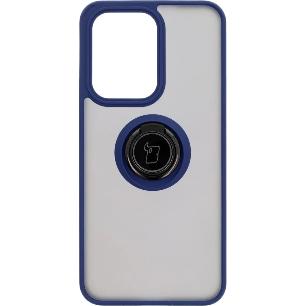 Wholesale Bizon Case Hybrid Ring Oppo Reno13 Pro smoky with a navy blue frame - BIZ8933 - {ean13} - Hurt