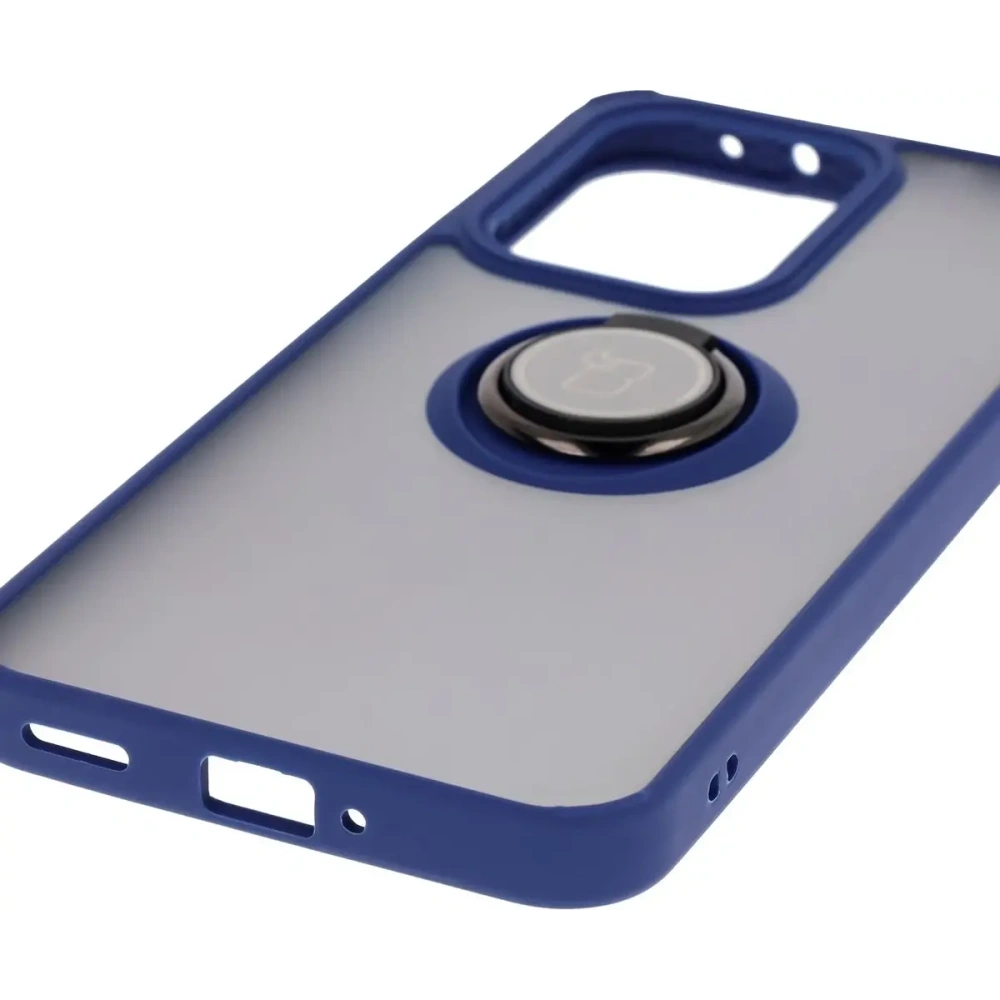 Wholesale Bizon Case Hybrid Ring Oppo Reno13 Pro smoky with a navy blue frame - BIZ8933 - {ean13} - Hurt