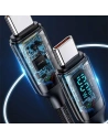 Hurtownia GSM - [CR] Kabel USAMS U78 USB-C/USB-C LED 3m 100W Fast Charging czarny/black US-SJ559 - OT-875 - {ean13} - Hurt