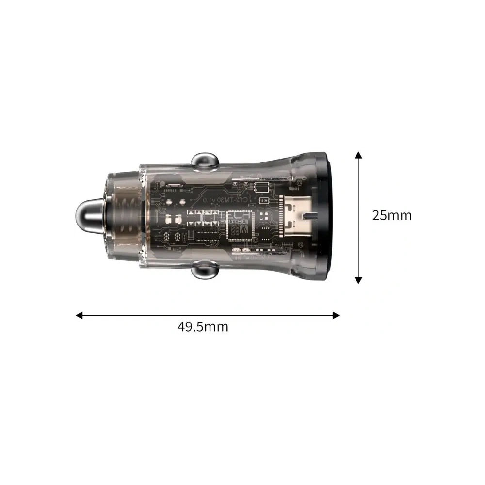 Wholesale Tech-Protect CC01 2-port Car Charger USB-A, USB-C PD 45W / QC 3.0 Black - THP4074 - {ean13} - Hurt