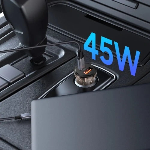 Ładowarka samochodowa Tech-Protect CC01 2-port Car Charger USB-A, USB-C PD 45W / QC 3.0 Black