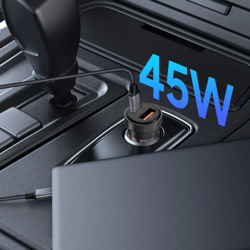 Ładowarka samochodowa Tech-Protect CC03 2-port Car Charger USB-A, USB-C PD 45W / QC 3.0 Black