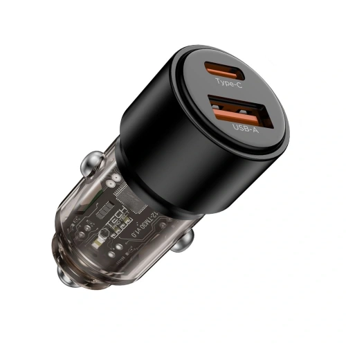 Ładowarka samochodowa Tech-Protect CC03 2-port Car Charger USB-A, USB-C PD 95W / QC 3.0 Black