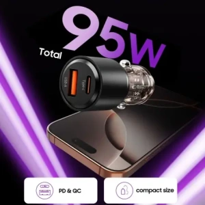 Hurtownia GSM - Tech-Protect Încărcător auto CC03 cu 2 porturi USB-A, USB-C PD 95W / QC 3.0 Negru - THP4077 - {ean13} - Hurt