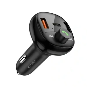 Hurtownia GSM - Tech-Protect CC06 3-portos autós töltő 2xUSB-A, USB-C PD 72W + FM Bluetooth adó Fekete - THP4078 - {ean13} - Hurt