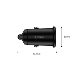 Hurtownia GSM - Tech-Protect CC02 Încărcător auto cu 2 porturi USB-A, USB-C PD 35W / QC 3.0 Negru - THP4079 - {ean13} - Hurt