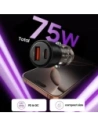 Hurtownia GSM - Tech-Protect Încărcător auto CC03 cu 2 porturi USB-A, USB-C PD 75W Negru - THP4080 - {ean13} - Hurt