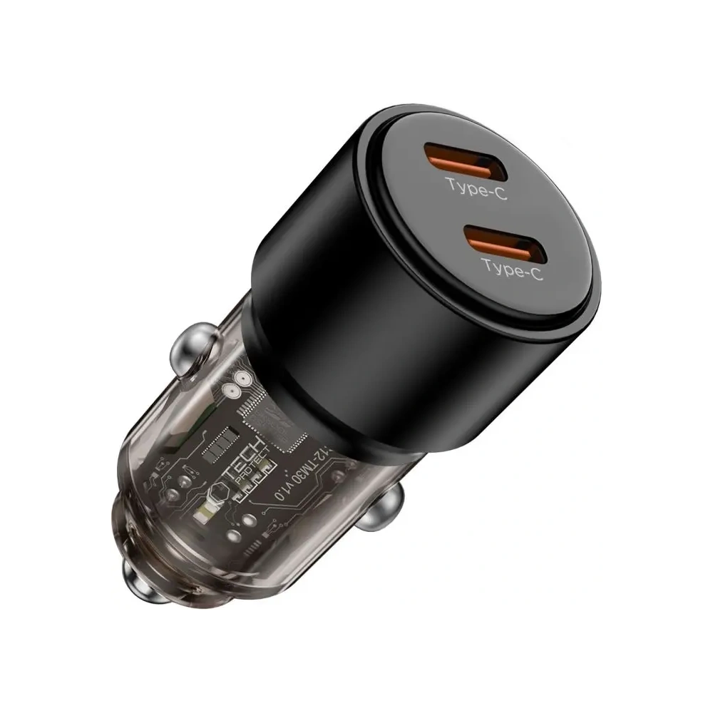 Wholesale Tech-Protect CC03 2-port 2xUSB-C Car Charger PD 100W Black - THP4081 - {ean13} - Hurt