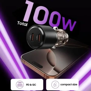 Wholesale Tech-Protect CC03 2-port 2xUSB-C Car Charger PD 100W Black - THP4081 - {ean13} - Hurt