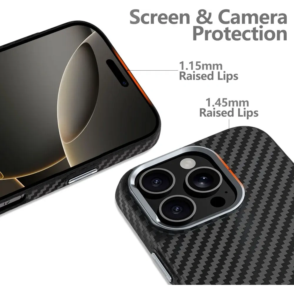 Hurtownia GSM - Etui Tech-Protect Ion Carbon MagSafe Apple iPhone 16e Fekete/ezüst - THP4086 - {ean13} - Hurt
