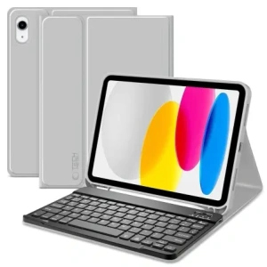 Hurtownia GSM - Etui z klawiaturou Tech-Protect SmartCase Pen + Keyboard Apple iPad Air 10.9 2022 (5. generace) / iPad Air 11 2025 (7. generace) Šedá - THP4088 - {ean13} - Hurt