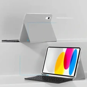 Hurtownia GSM - Etui z klawiaturou Tech-Protect SmartCase Pen + Keyboard Apple iPad Air 10.9 2022 (5. generace) / iPad Air 11 2025 (7. generace) Šedá - THP4088 - {ean13} - Hurt