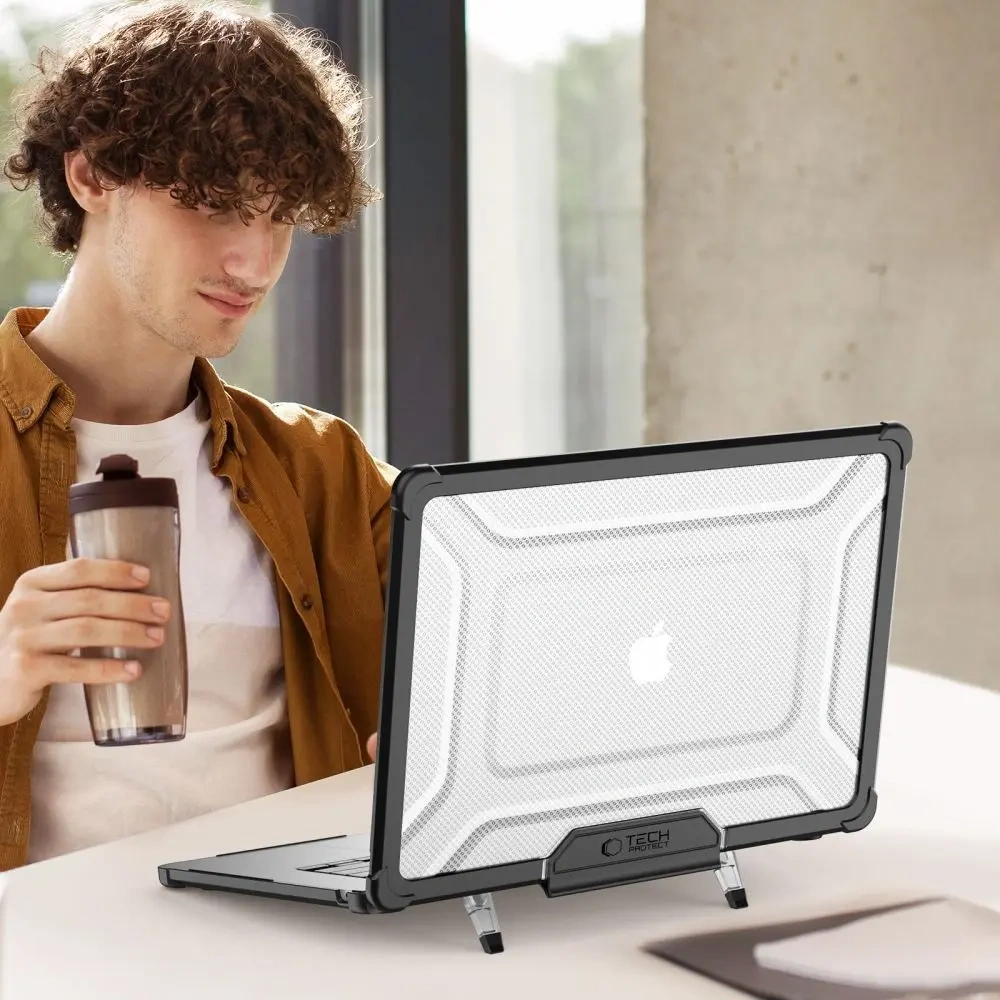 Hurtownia GSM - Etui Tech-Protect Smartshell Pro Apple MacBook Air 15” (M2/M3/M4) 2023-2025 Fekete/átlátszó - THP4090 - {ean13} - Hurt