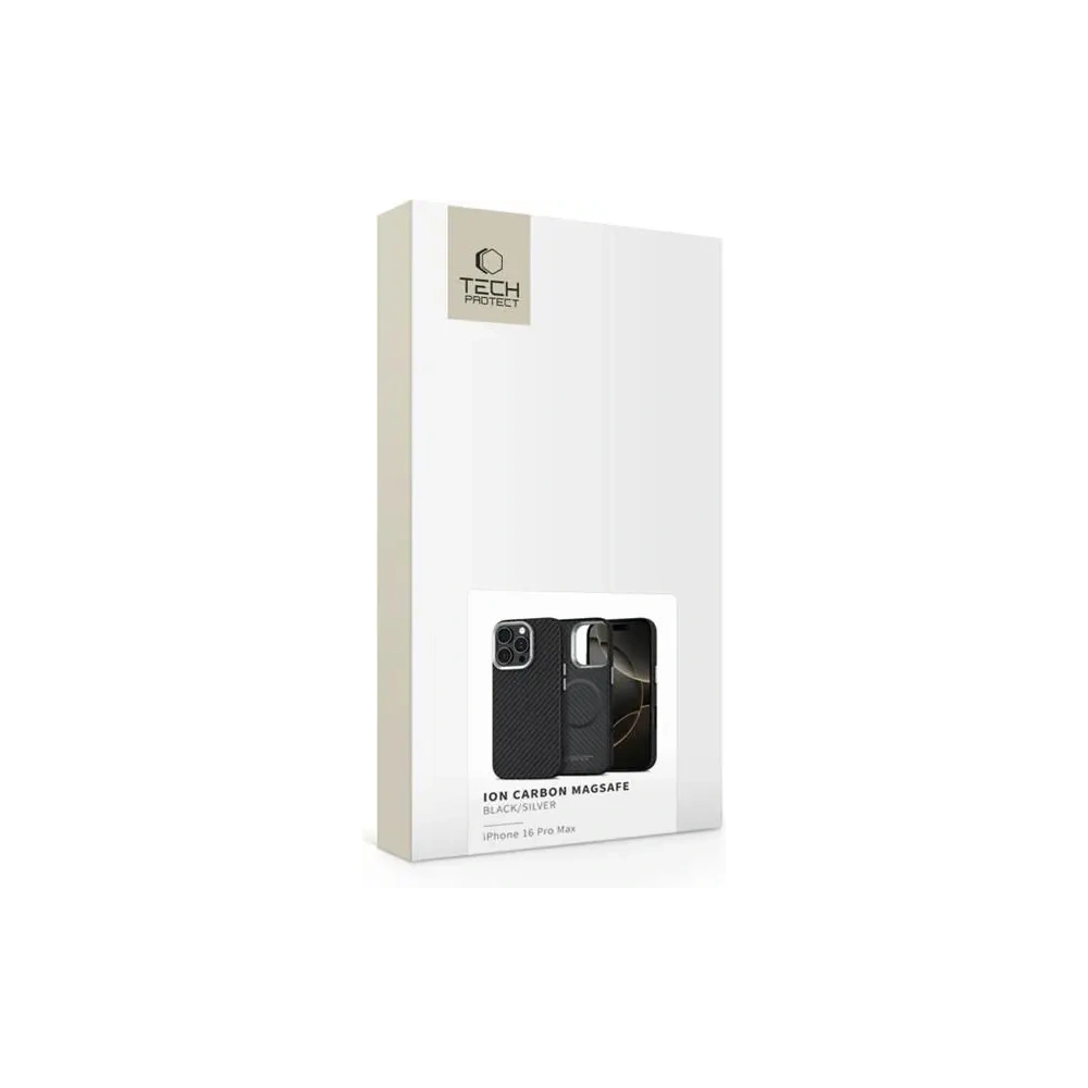 Wholesale Case Tech-Protect Ion Carbon MagSafe Apple iPhone 16 Pro Max Black/silver - THP4097 - {ean13} - Hurt