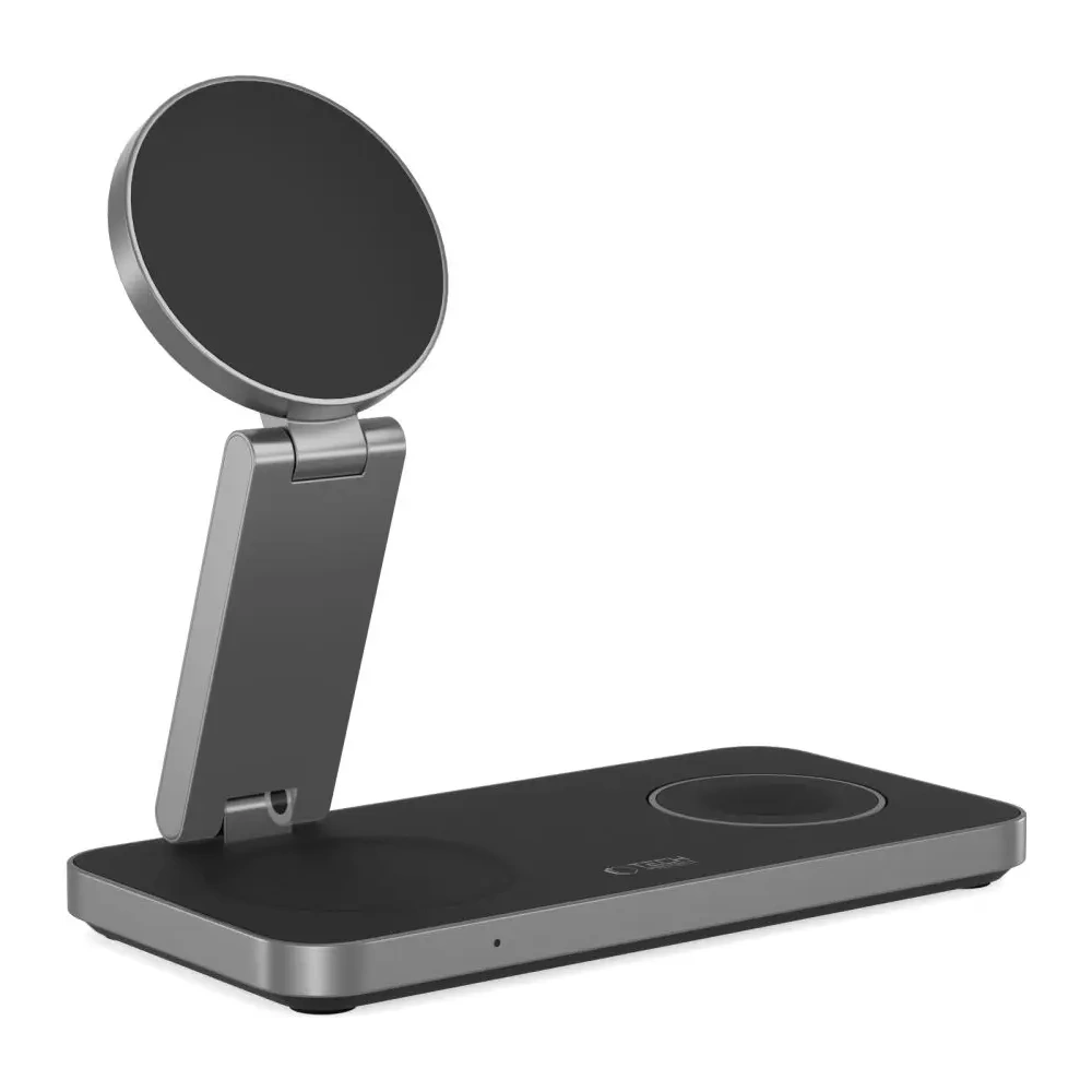 Hurtownia GSM - Încărcător wireless 3w1 Tech-Protect QI15W-A47 3in1 Magnetic MagSafe Wireless Charger Black - THP4098 - {ean13} - Hurt