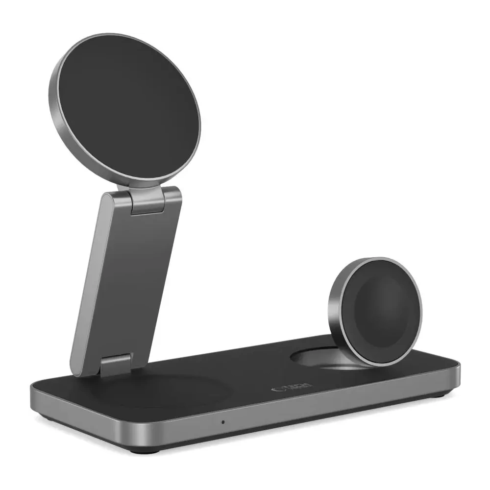 Hurtownia GSM - Încărcător wireless 3w1 Tech-Protect QI15W-A47 3in1 Magnetic MagSafe Wireless Charger Black - THP4098 - {ean13} - Hurt