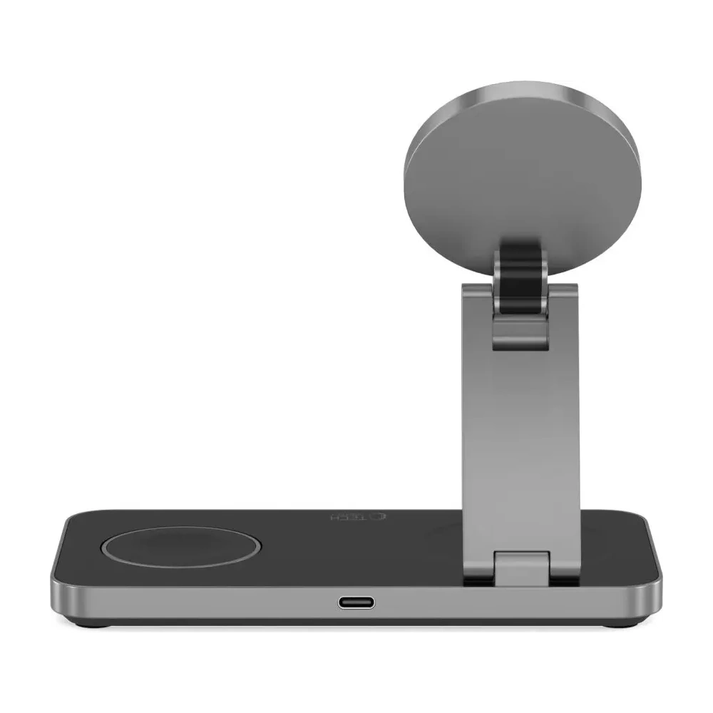 Hurtownia GSM - Vezeték nélküli töltő 3w1 Tech-Protect QI15W-A47 3in1 Magnetic MagSafe vezeték nélküli töltő Fekete - THP4098 - {ean13} - Hurt