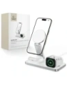 Vezeték nélküli töltő 3w1 Tech-Protect QI15W-A47 3in1 Magnetic MagSafe Wireless Charger White