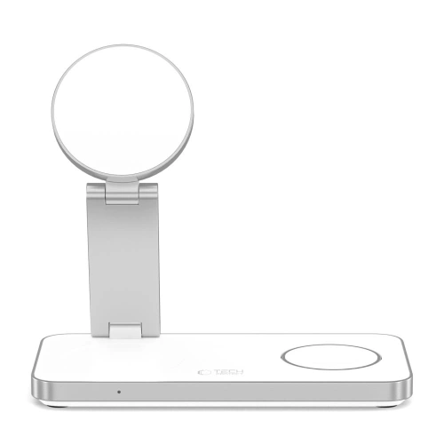 Ładowarka bezprzewodowa 3w1 Tech-Protect QI15W-A47 3in1 Magnetic MagSafe Wireless Charger White
