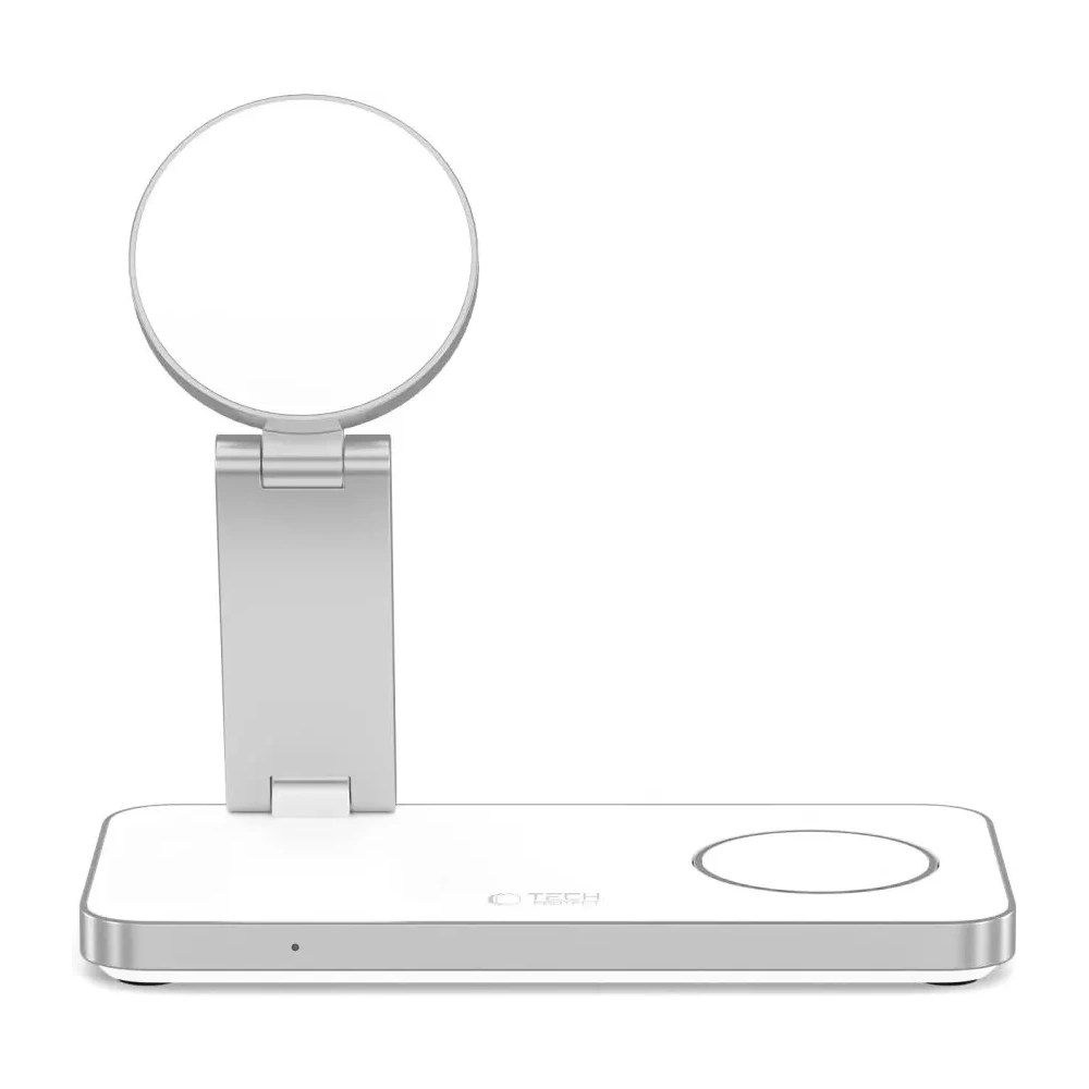 Hurtownia GSM - Bezdrátová nabíječka 3w1 Tech-Protect QI15W-A47 3in1 Magnetic MagSafe Wireless Charger White - THP4099 - {ean13} - Hurt