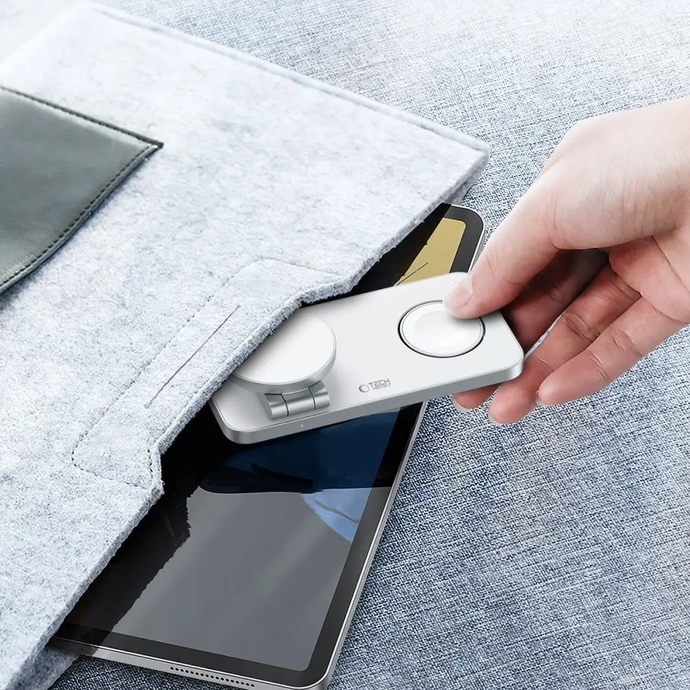 Hurtownia GSM - Vezeték nélküli töltő 3w1 Tech-Protect QI15W-A47 3in1 Magnetic MagSafe Wireless Charger White - THP4099 - {ean13} - Hurt