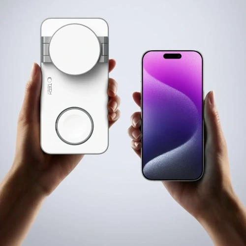Ładowarka bezprzewodowa 3w1 Tech-Protect QI15W-A47 3in1 Magnetic MagSafe Wireless Charger White