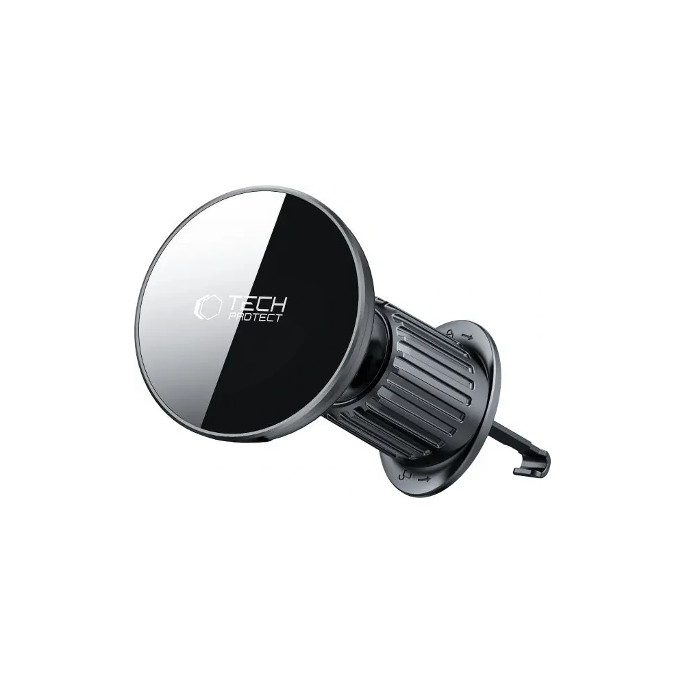 Hurtownia GSM - Uchwyt samochodowy na kokpit / do kratki z ładowarką bezprzewodową Tech-Protect MM15W-V10 Magnetic MagSafe Dashboard & Vent Car Mount Wireless Charger 15W Black - THP4100 - {ean13} - Hurt
