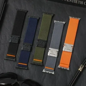 Hurtownia GSM - Pásek Tech-Protect Nylon Clasp Apple Watch 6 / 7 / 8 / 9 / 10 / SE / Ultra 1 / 2 44/45/46/49mm Černý - THP4106 - {ean13} - Hurt