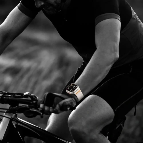 Pasek Tech-Protect Nylon Clasp Apple Watch 6 / 7 / 8 / 9 / 10 / SE / Ultra 1 / 2 44/45/46/49mm Titanium