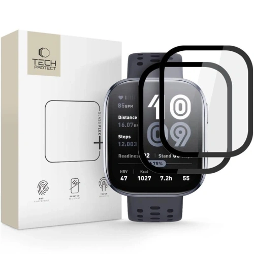 Szkło hybrydowe Tech-Protect Glass Flex+ Amazfit Bip 6 Black [2 PACK]