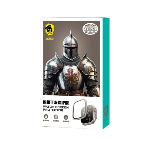 Szkło hartowane Joyroom JR-IU49 na Apple Watch Ultra 1 / 2 49mm z ramką w kolorze tytanowym