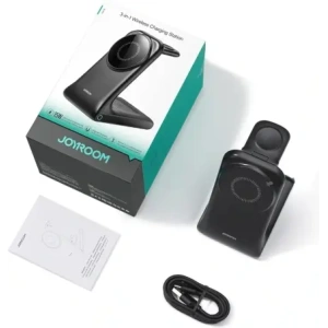 Hurtownia GSM - Vezeték nélküli töltő 3w1 Joyroom JR-W15 MagSafe fekete - JYR1239 - {ean13} - Hurt