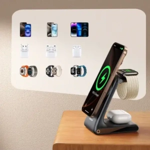 Wholesale Wireless charger 3w1 Joyroom JR-W15 MagSafe black - JYR1239 - {ean13} - Hurt