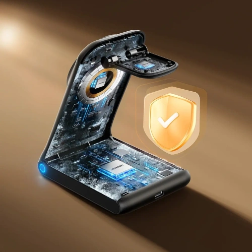 Ładowarka bezprzewodowa 3w1 Joyroom JR-W15 MagSafe czarna