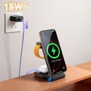 Hurtownia GSM - Vezeték nélküli töltő 3w1 Joyroom JR-W15 MagSafe fekete - JYR1239 - {ean13} - Hurt