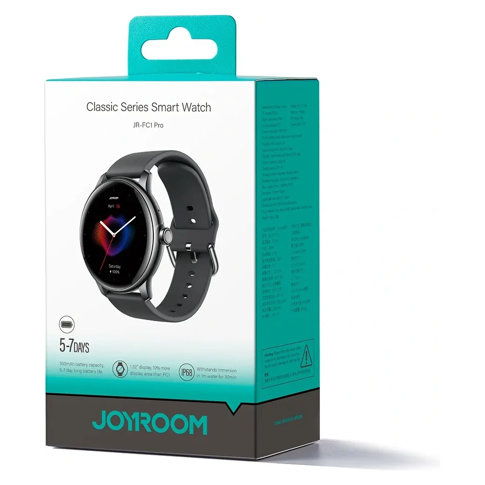 Hurtownia GSM - Smartwatch Joyroom Classis Series JR-FC1 mit Anrufempfangsfunktion / IP68-Schutz dunkelgrau - JYR1240 - {ean13} - Hurt