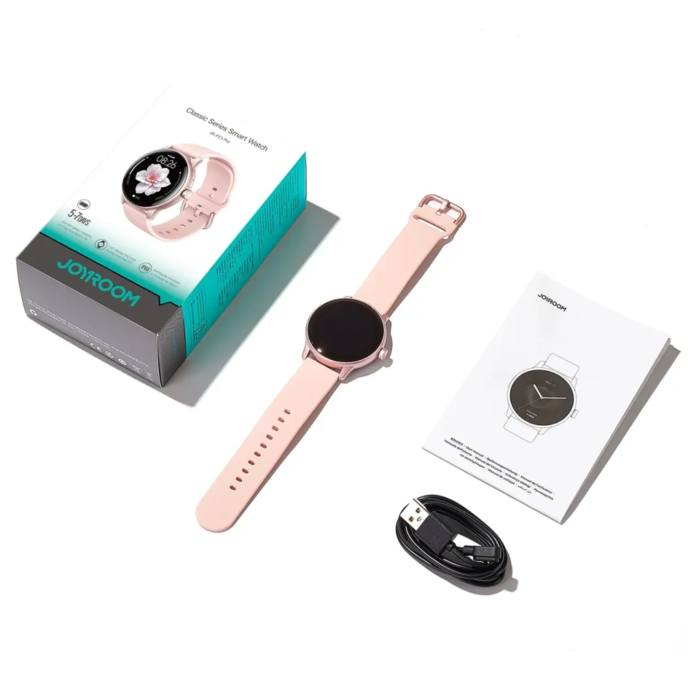 Hurtownia GSM - Smartwatch Joyroom Classis Series JR-FC1 cu funcția de primire a apelurilor / protecție IP68 roz - JYR1241 - {ean13} - Hurt