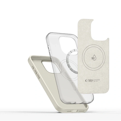 [CR] Etui Tech-Protect Silicone Pure MagSafe Apple iPhone 15 Pro Max Cosmic Latte